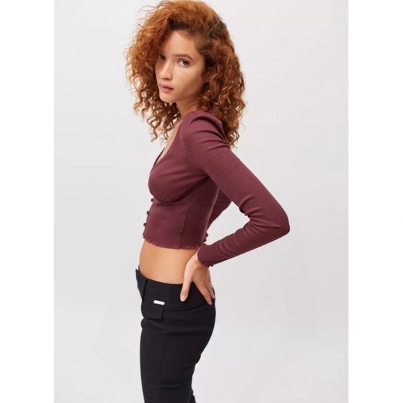 Urban Outfitters | Ruby Button Up Cropped Top - Picture 7 of 7